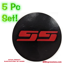 SS Chevy Wheel Center Cap 2.75" Overlay Decals Choose your Colors 5 in a SET