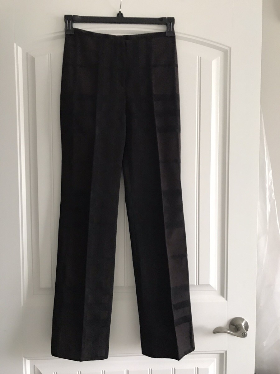 BURBERRY LONDON COTTON POLYESTER ZIP BUTTO N FRONT PANTS SZ S MADE
