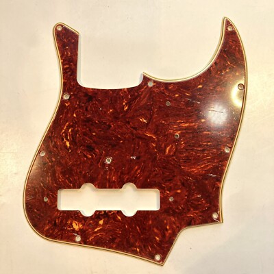Celluloid Tortoise Pickguard for '62-'64 Fender Jazz Bass Wide Bevel Aged Edges
