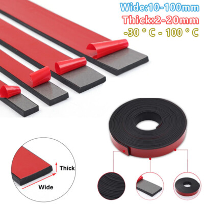 Self Adhesive Rubber Strip Pads Adhesive Backed Solid Seals Gasket ...