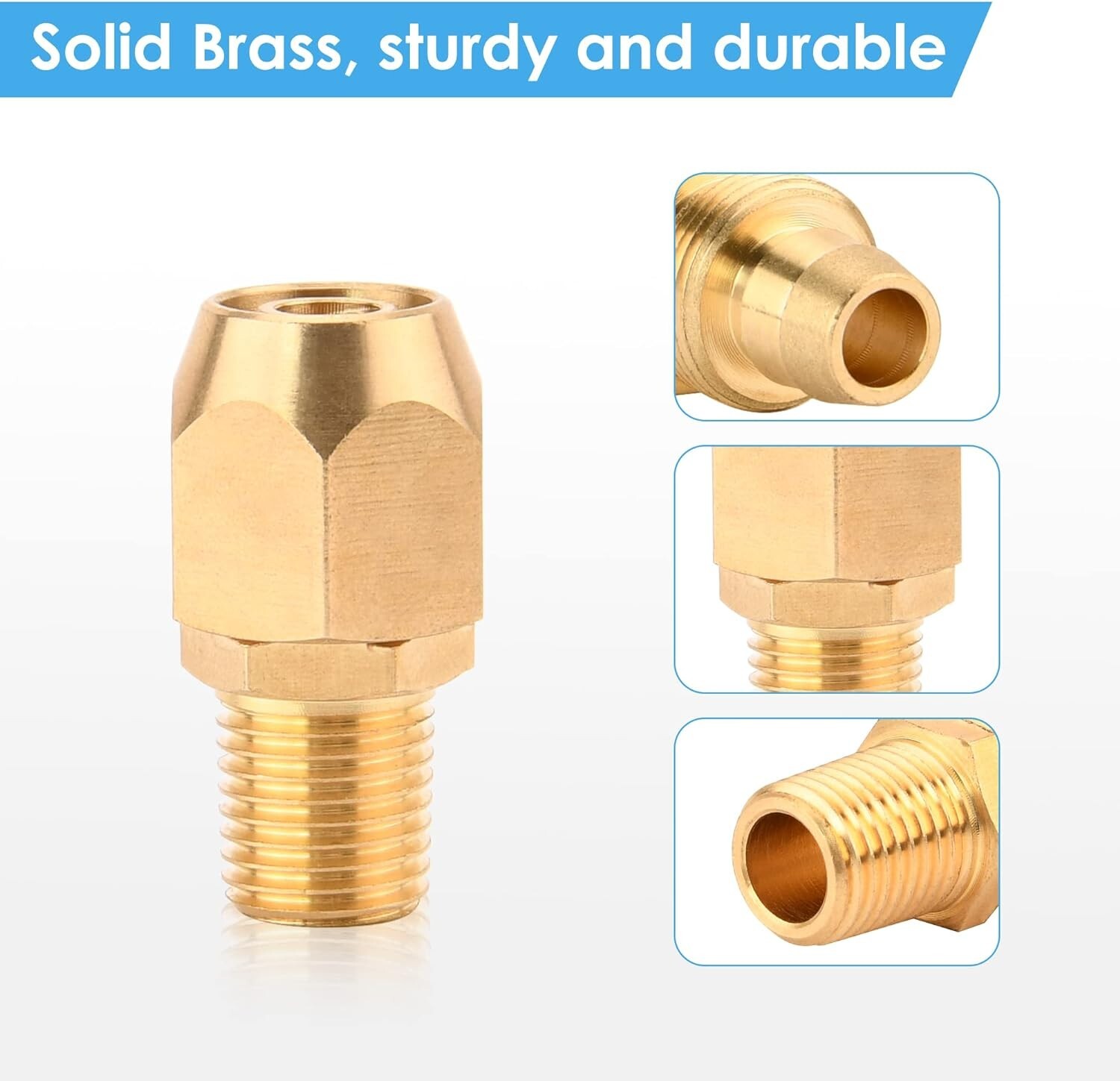 Luckyweld Air Hose Repair Kit, 2 Pack 3/8Inch Reusable Solid Brass HoseEnd Rep eBay