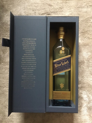 Johnnie Walker Blue Label leere Flasche mit Präsentationsbox