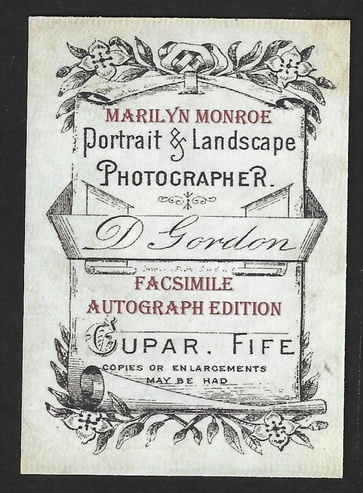 MARILYN MONROE - ACEO D. GORDON PROMO TRADING CARD - MINT CONDITION - Image 2 of 2