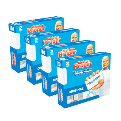 4 x 2er Pack Meister Proper Schmutzradierer EXPRESS Radierschwamm