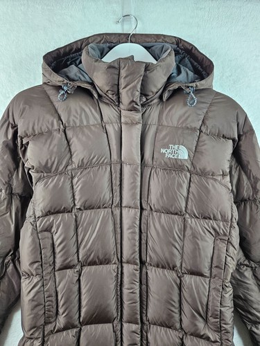The North Face Womens Brown Metropolis Parka Goose Down Puffer Coat Size Small S - Picture 3 of 18