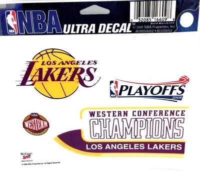 Genuine LA Lakers 2008 NBA West Conference Champions Static-Cling