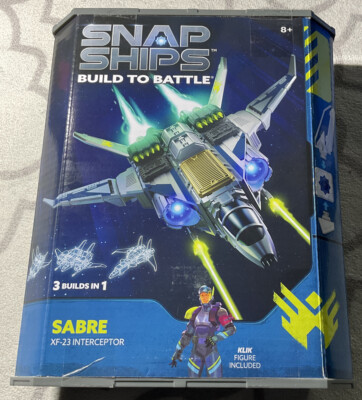Snap Ships Build To Battle Sabre XF-23 Interceptor 3 Builds In 1 New Unopened