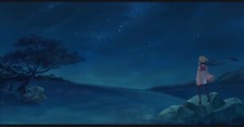 Landscape stars night anime sky Custom Gaming Mat Desk