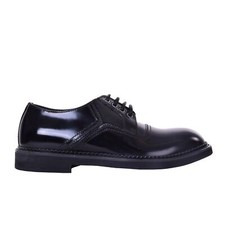 DOLCE & GABBANA Patent Leather Elastic Derby Shoes Black 08028