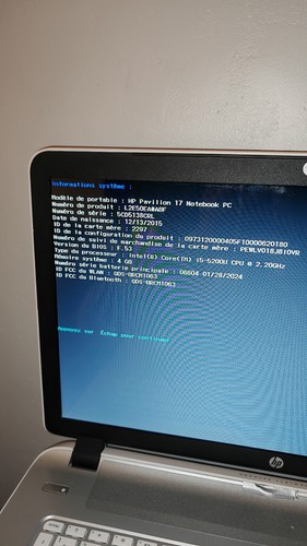 PC Portable HP Pavilion 17-f263nf - 17.3" | Pour pièces ou dépannage - Photo 11/13