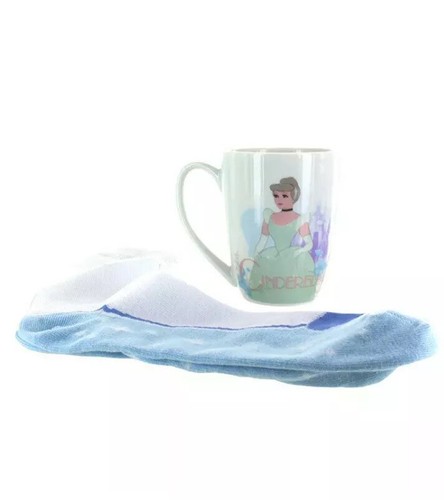 SALE BN Disney Cinderella Mug & Glass Slipper Sock Princess Gift Set Girl Adult - Picture 9 of 9