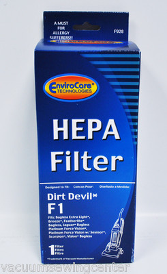 Envirocare Dirt Devil F1 HEPA Staubsaugerfilter F928