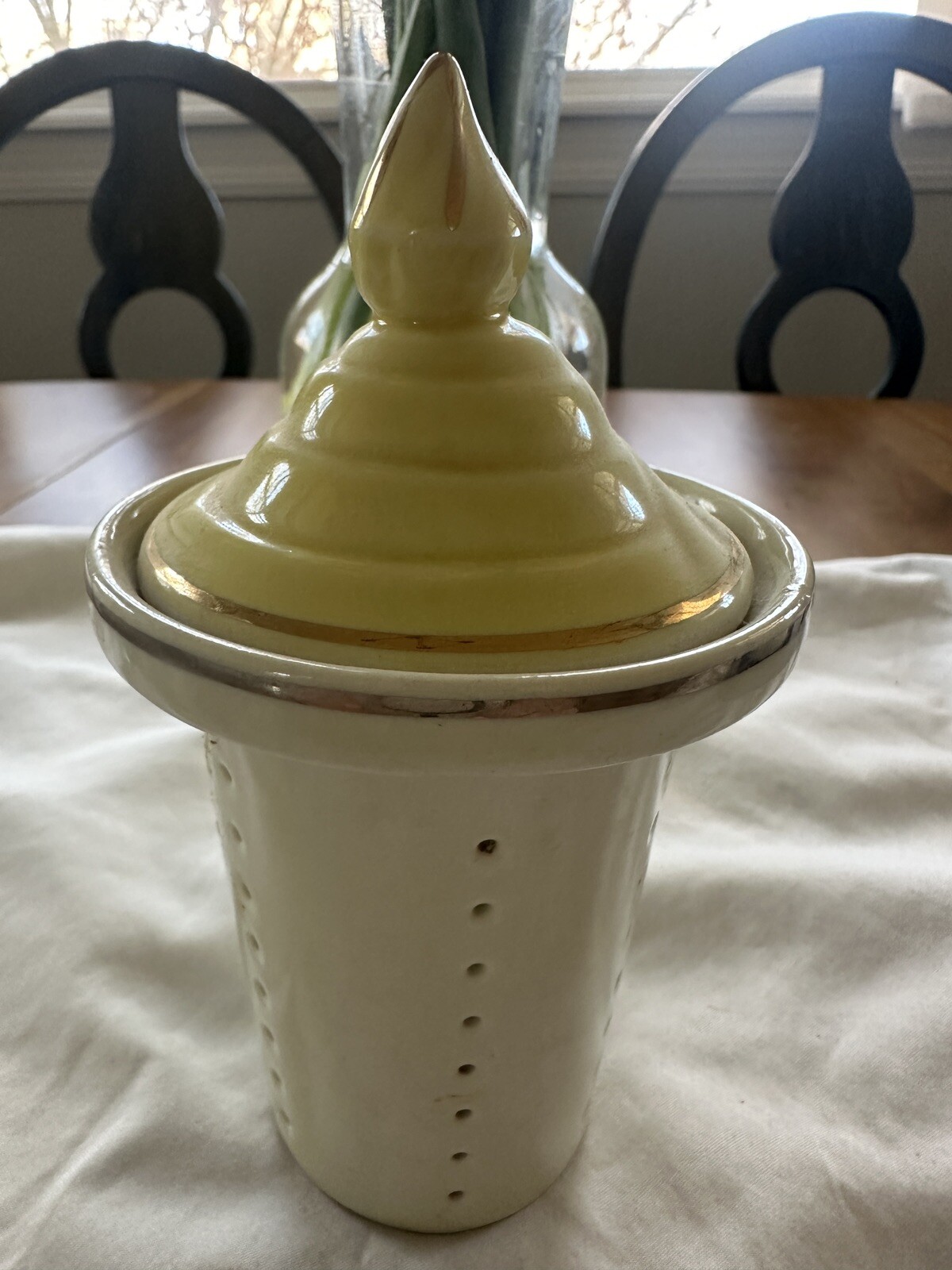 Vintage Hall China 6Cup Aladdin Genie Teapot w/ Infuser Yellow Gold