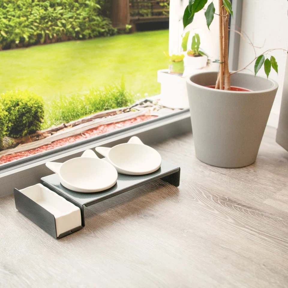 Futternapf Fressnapf Industrial Foodbar "Cat Diner" Futterstation aus Metall - Bild 3 von 4