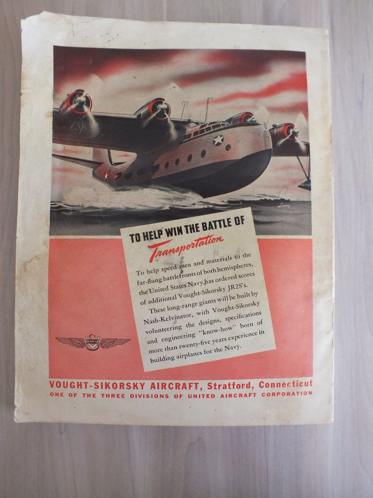 Aero Digest*July*1942*USA*WWII*Patriotic Conspiracy*American Flag*Sikorsky*Piper