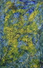 62”x40” Pollock/Richter style canvas painting Acrylic,Abstract, Modern,X Large