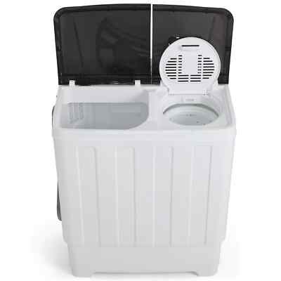 #ad Washing Machine 30LBS Twin Tub Semi Automatic Washer Spinner Combo for Home APT $195.99