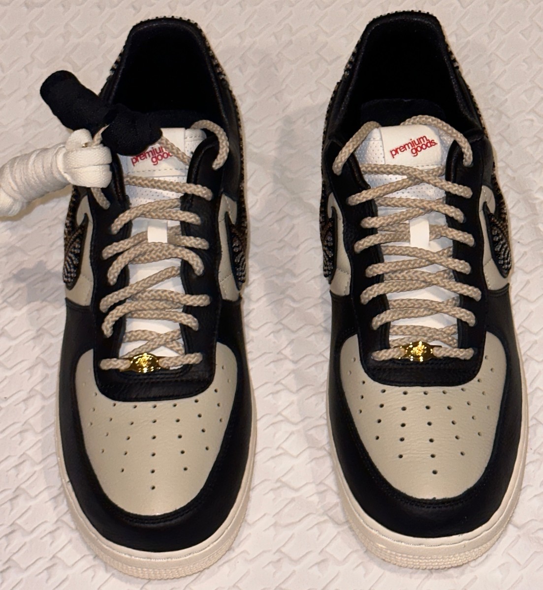 NIKE AF1 Air Force 1 Low X Premium Goods Black Sand Sneakers