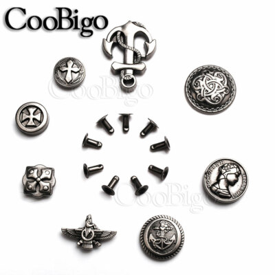 Pewter Rivet Studs Spikes Leather Craft Bracelet Apparel Parts Punk ...