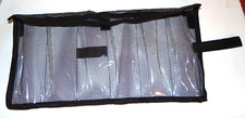 6 pc Rigged Lure Fishing Bag Tackle 6 Pocket Jig Storage Roll-Up Pack Tuna Mahi