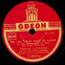 ZARAH LEANDER Ein paar Tränen werd ich weine...