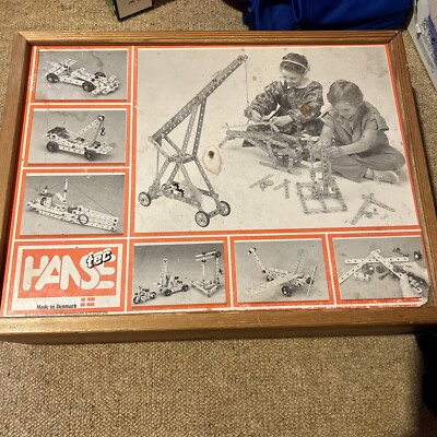 Hanse Tec Wooden Construction Set Retro Vintage Denmark & Lorenz Baufix In Box