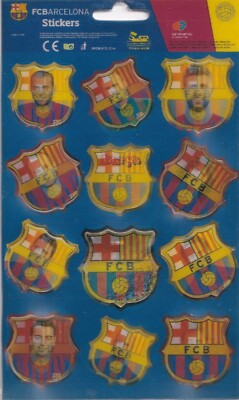 FC Barcelona 12 Stück 3D Hologramm Sticker Fußball Spanien Producto Oficial FCB