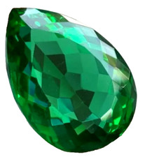 Large Green Colombian Eemrald 71.80 Ct. Pear Cut Loose Gemstone 4 Ring & Pendant
