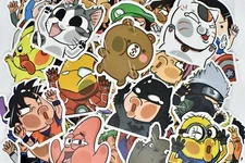 50 Superhero Video Game Anime Vinyl Stickers Pack for Hydro Flask Laptop Car