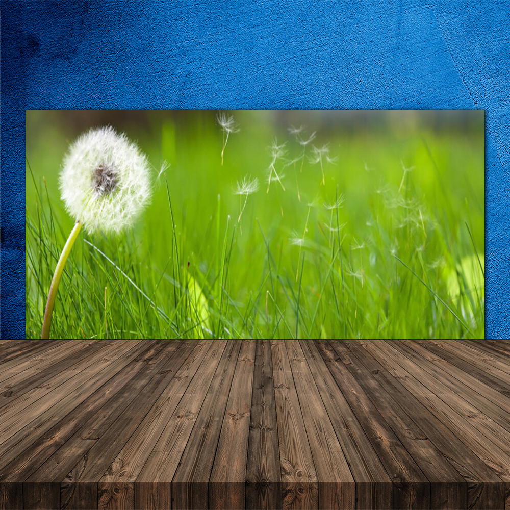 Crédence en verre 120x60 motif floral pissenlit de haute résistance