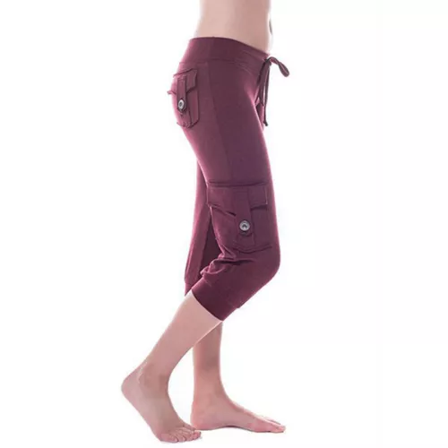 Summer Women's Capri Pants Casual Stretch Cropped Joggers Loose Trousers Fashion - Picture 27 of 44