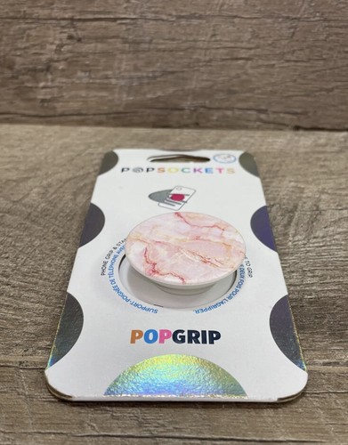 NEW PopSockets Phone POPGrip Stand Peach Marble Rose Gold Swappable Top - Photo 5 sur 6