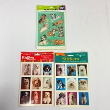 Lot of Vintage Hallmark Ambassador American Greetings Stickers Dogs Puppies