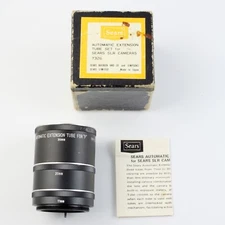 Sears Auto-Aperture Extension Tube Set M42/Universal Screw Mount + Box & Manual