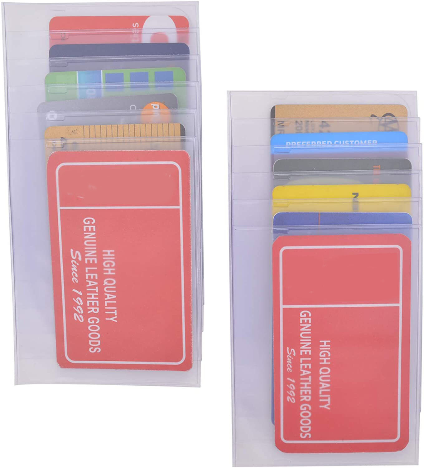 4 Plastic Wallet Insert Replacement Card Picture Holder Checkbook Made in USA