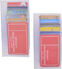 4 Plastic Wallet Insert Replacement Card Picture Holder Checkbook Made in USA