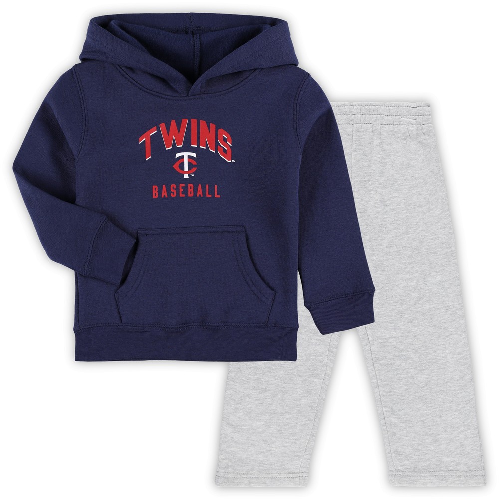 Toddler Navy/Gray Minnesota Twins Play-By-Play Pullover Fleece Hoodie & Pants