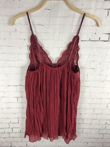 VICTORIA'S SECRET ROJO CHEMISE MEDIANO MUJER SEXY ENCAJE Y ARRUGAS TRANSPARENTES ADULTO ANAL - Imagen 2 de 6