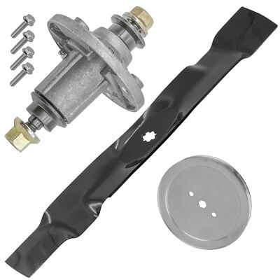 Spindle & Blade w/ Pulley for John Deere X145 X127 S100 E100 E110 E120 42''