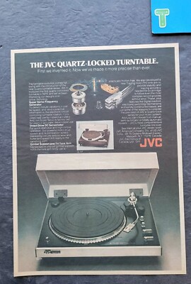 JVC Quartz Turntable Series Promo Print Advertisement Vintage 1979
