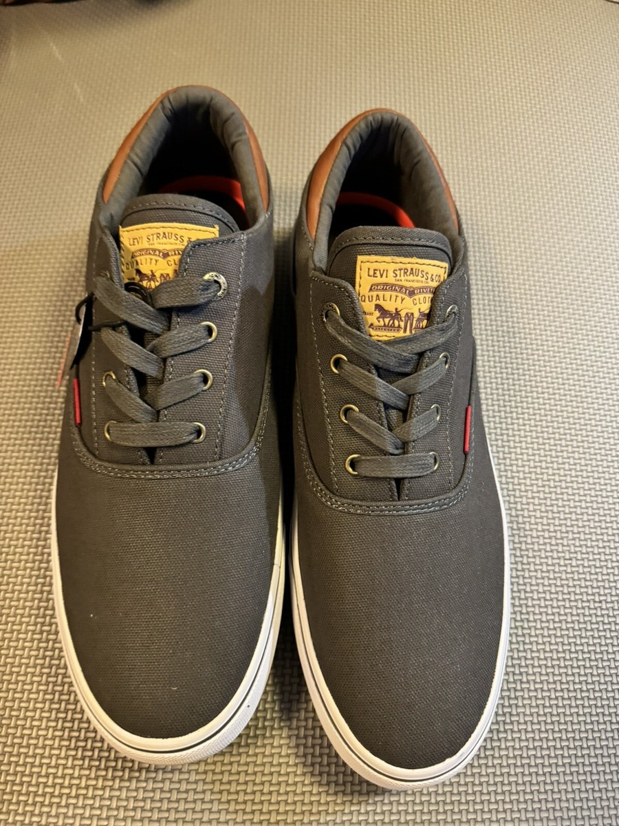 Levis Shoes Mens 10 Brown Low Top Faux Leather Sneakers Comfort New With Tags Levis Shoes Mens Size 9.5 Brown Sneakers Comfort Casual  main image 4