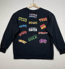 Marvel Avengers Men's Graphic Front  Back Sweatshirt XL Hulk Iron Man Thor