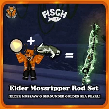 [FISCH] -Elder Mossripper Rod Set - [ELDER MOSSJAW & SHROUNDED GOLDEN SEA PEARL]