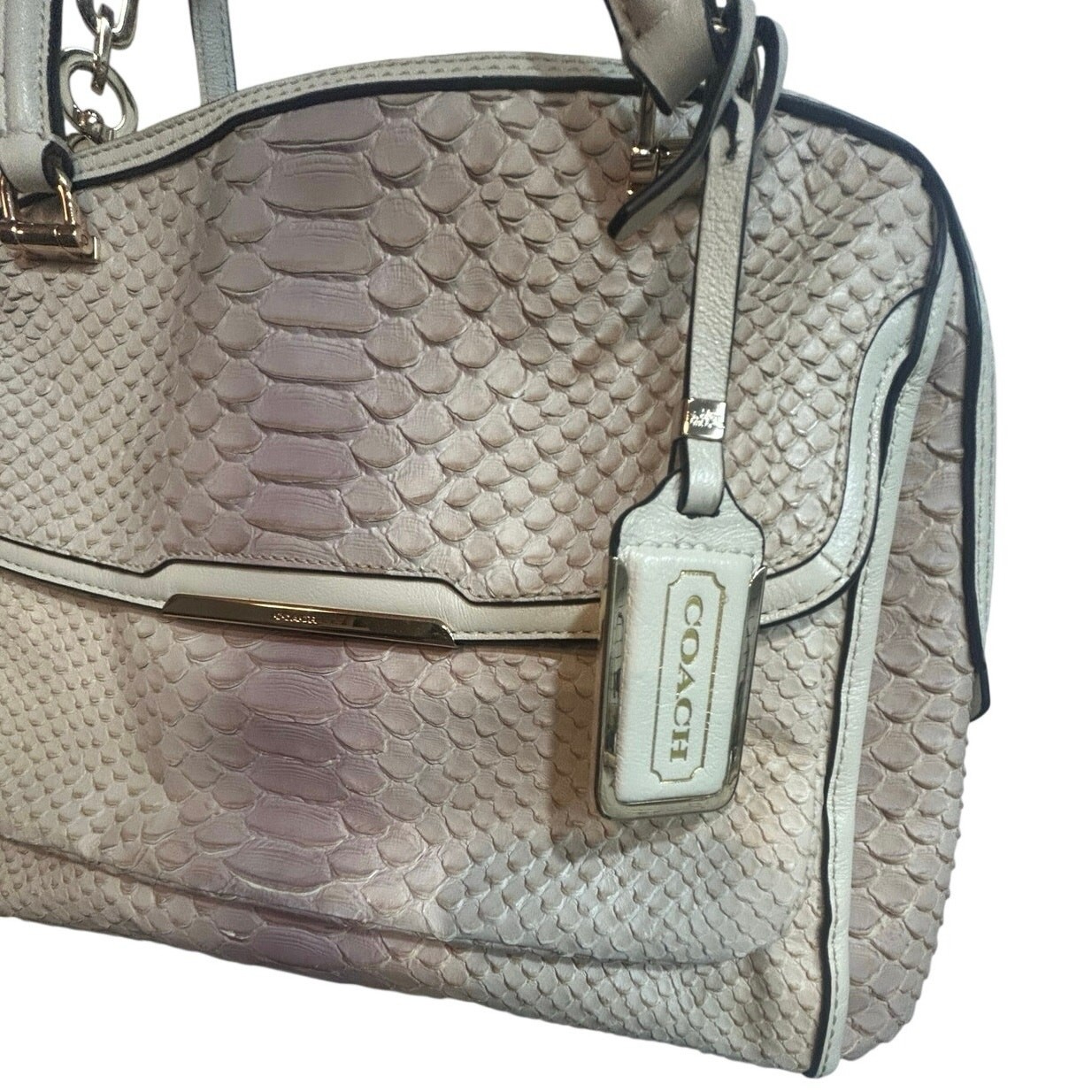 Coach Python Embossed Leather Bleecker Preston Sa… - image 2