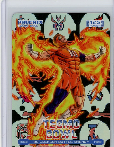 2026 Bo Jackson Battle Arena Tecmo Bowl PHOENIX BO NIX HELMETS FIRE H353 FOIL