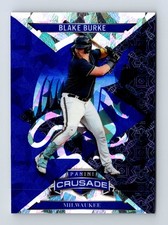2025 Panini Crusade Blake Burke #91 RC Blue Cracked Ice Milwaukee Brewers