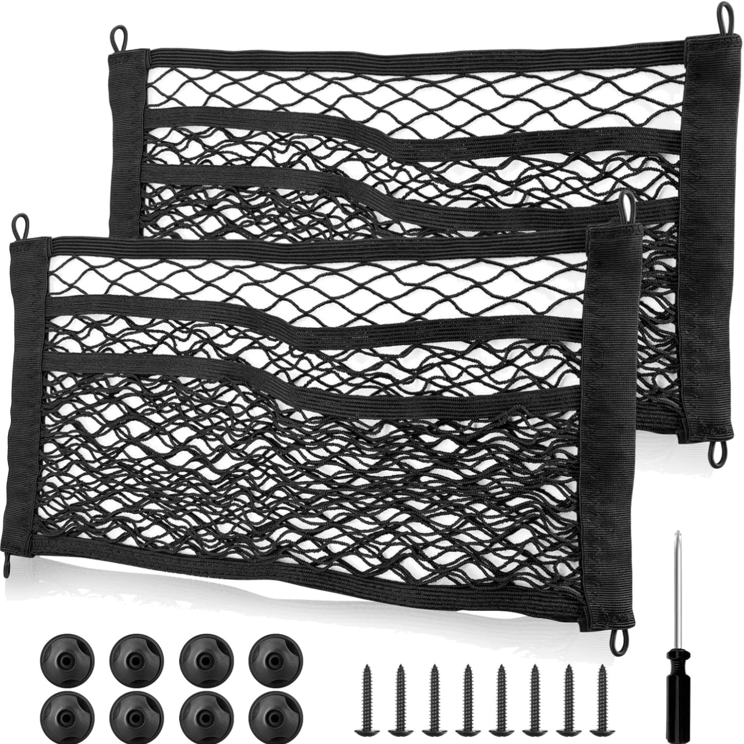 Filets de rangement de coffre voiture 45x25cm pour stopper le désordre