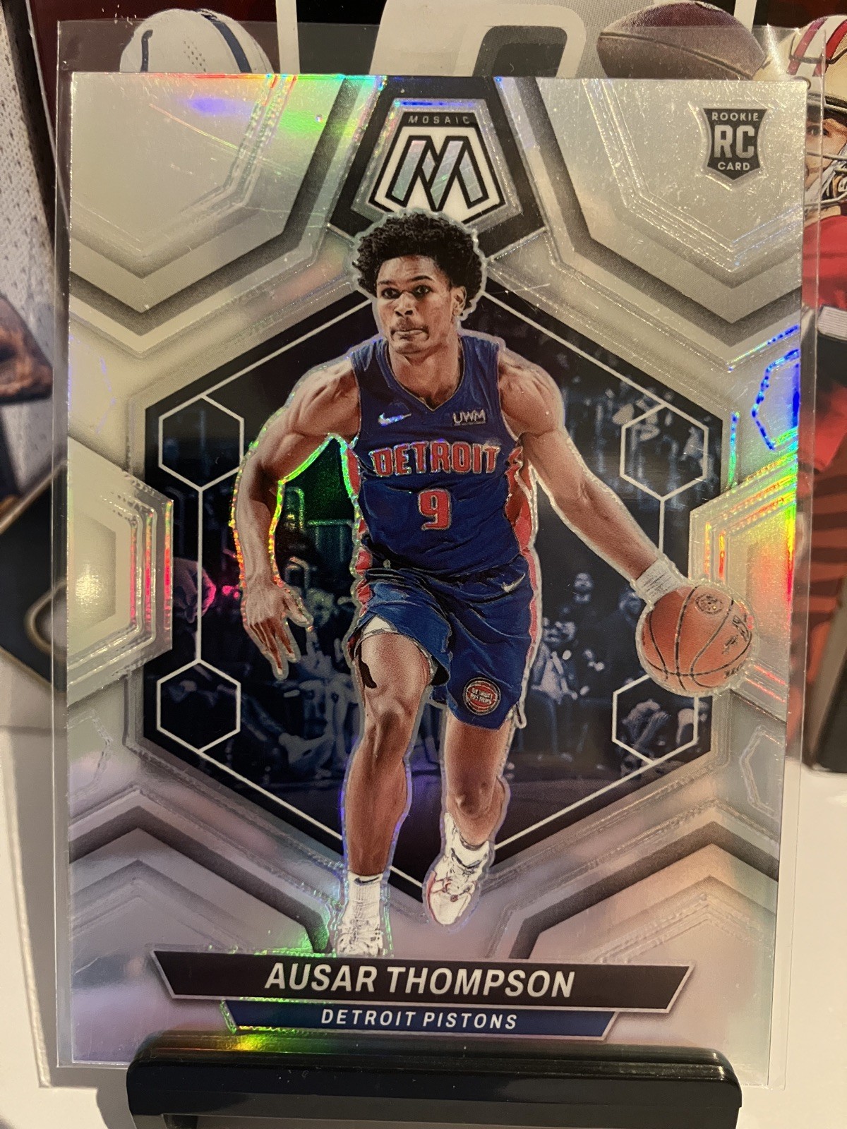 2023-24 Mosaic Ausar Thompson RC Silver Prizm Rookie #226 Pistons