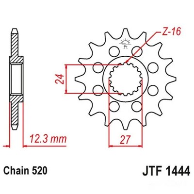 Ritzel Racing 16-Zähne 520-Teilung für Suzuki GSX-R 1000 A ABS Bj. 2017-2018