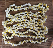 Vintage Faux Popcorn Christmas Tree Plastic Blow Mold Garland 240"  20' Length